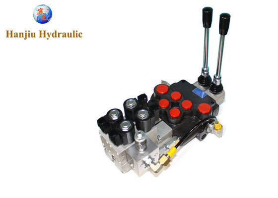 Hydraulic Motor 2 Spool Valves 80 L/Min 12V Electric Hydraulic Control Valve