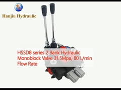 HSSD8 série 2 Banco válvula hidráulica monobloco 31.5Mpa, 80 L/min taxa de fluxo