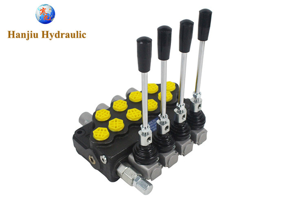 HSSD5 Válvula de controlo direccional manual 4 Banco Válvulas de controlo direccional hidráulicas de tipo cilindro bobina monobloque