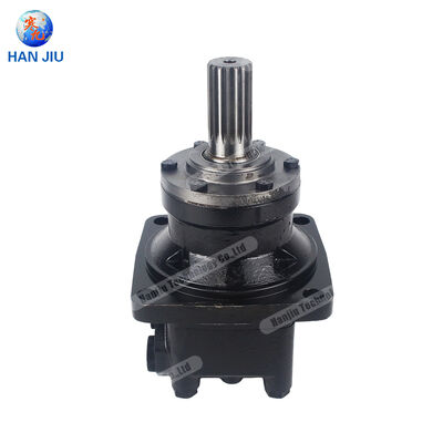 Motor de roda hidráulica BMT-200-WFD flange de montagem de roda, 200 ml/r, eixo estriado de 31,75 mm e porta G 1/2 A e B